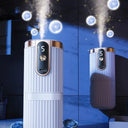 difusor inteligente de aromaterapia branco e dourado USB com temporizador e instalação de mesa ou parede