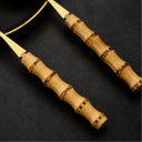 Talheres de Servir Dourado Bambu 4 Peças