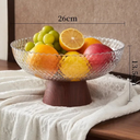 Fruteira com pedestal em estilo clássico — leve, elegante e ideal para decorar com frutas ou doces.