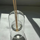 difusor aromático de vidro dupla camada transparente com varetas, design moderno artesanal 14cm