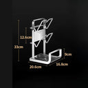 Rack de parede em aço inox 304 com suporte em V para tampa