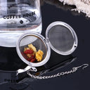 Infusor de chá esférico de inox com corrente de 4,5cm para ervas e folhas soltas - Casa Splendida