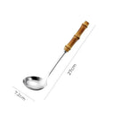 Conchas do conjunto de servir inox com cabo bambu