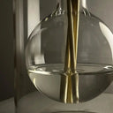 difusor aromático de vidro dupla camada transparente com varetas, design moderno artesanal 14cm