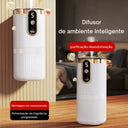 difusor inteligente de aromaterapia branco e dourado USB com temporizador e instalação de mesa ou parede