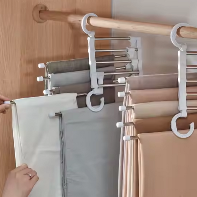 Kit 3 cabides reforçados multiuso para roupas 