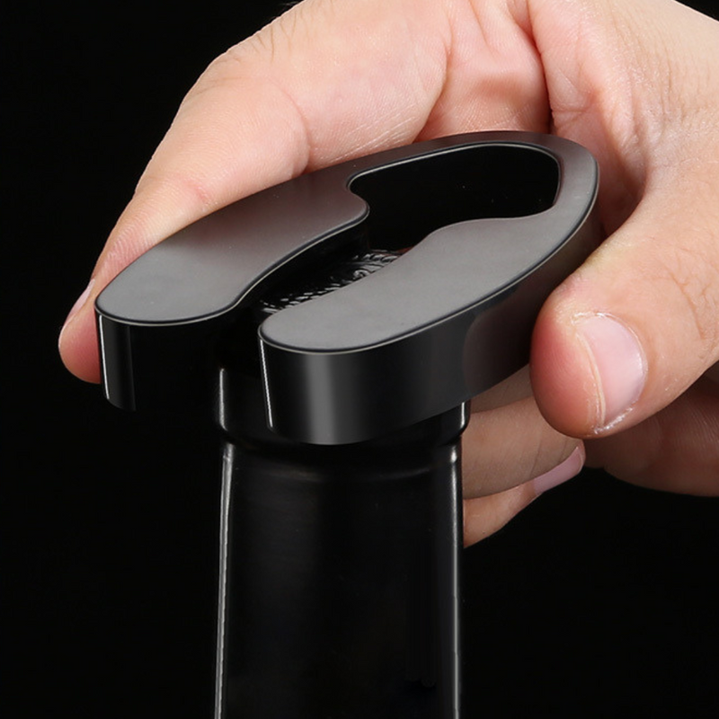 Abridor de vinho automático com botão de toque e corpo inox – prático, silencioso e elegante para o dia a dia