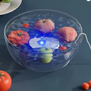 Purificador ultrassônico portátil para limpeza profunda de frutas e vegetais.