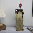 Escultura Decorativa Mulher Africana Para Sala Casa Splendida