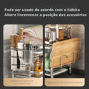 Escorredor de louças compacto em metal antiferrugem com bandeja e porta‑utensílios – Casa Splendida