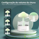 Relax Cloud Rain RGB com base branca simulando chuva para o reservatório