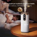 difusor inteligente de aromaterapia branco e dourado USB com temporizador e instalação de mesa ou parede