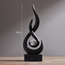 Escultura decorativa de resina com design fluido e elegante. Perfeita para sala, escritório ou mesa de centro.