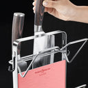 Rack de parede em aço inox 304 com suporte em V para tampa
