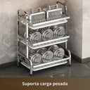 Escorredor de louças compacto em metal antiferrugem com bandeja e porta‑utensílios – Casa Splendida