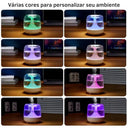 Umidificador aromático 650ml com luz noturna colorida disponível nas cores branco – Casa Splendida