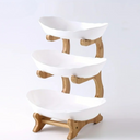 Fruteira vertical com base de madeira e bandejas premium — ideal para organizar com charme e funcionalidade.