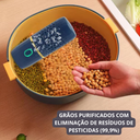 Purificador de alimentos portátil com tecnologia OH–, ideal para legumes e frutas.
