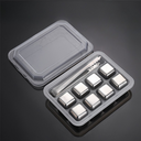 Cubos inox reutilizáveis com pinça e estojo. Resfria bebidas sem diluir. Kit elegante, prático e reutilizável da Casa Splendida.