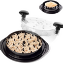 Desfiador de frango manual com tampa e base antiderrapante, ideal para desfiar carnes com praticidade