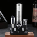 Abridor de vinho elétrico USB em aço inox com base Elegance Casa Splendida