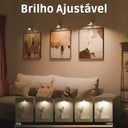 Kit com 3 luzes decorativas LED RGB recarregáveis com base magnética e controle remoto