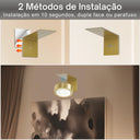 Kit com 3 luzes decorativas LED RGB recarregáveis com base magnética e controle remoto