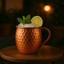 Caneca Moscow Mule Martelada Rose Gold 580ml Casa Splendida