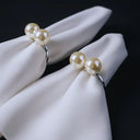 Kit Anéis de Guardanapo com Pérola Dupla Casa Splendida