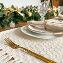 Kit Jogo Americano Artesanal Cru Off White Completo + Guardanapos + Argolas – Casa Splendida