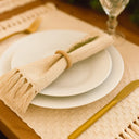 Kit Jogo Americano Artesanal Cru Off White Completo + Guardanapos + Argolas – Casa Splendida