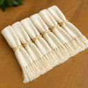 Kit Jogo Americano Artesanal Cru Off White Completo + Guardanapos + Argolas – Casa Splendida