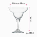 Kit 2 Taças Margarita de Vidro 300ml Para Drinks Casa Splendida