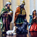 Presépio de Natal 11 Peças 12,5cm Resina Colorido Casa Splendida