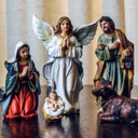 Presépio de Natal 11 Peças 12,5cm Resina Colorido Casa Splendida