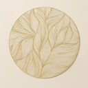 Jogo Americano Dourado Redondo Luxo – Kit 6 Unidades 38cm Casa Splendida