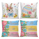 Capa de Almofada Páscoa 45x45 Kit 4 Estampas Decorativas 