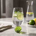 Conjunto 6 Taças de Vidro com Base Esférica Linha Lumina Verde 550 ml