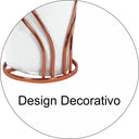 Porta-toalhas de papel vertical em metal dourado com design ondulado