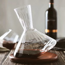 Decanter de Vinho Rotativo em Cristal com Base de Madeira 1500ml Casa Splendida