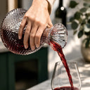 Decanter de Vinho em Cristal com Base de Madeira 1100ml Casa Splendida