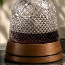 Decanter de Vinho em Cristal com Base de Madeira 1100ml Casa Splendida