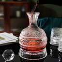 Decanter de Vinho em Cristal Giratório com Tampa Elegante Casa Splendida