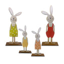 Decoração de Páscoa Família de Coelhos Enfeite para Mesa