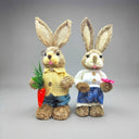 Decoração de Páscoa com 2 Casal de Coelhos Mágicos Casa Splendida