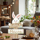 Placa Feliz Pascoa para Mesa MDF 