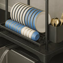 Escorredor de Louça Rack 2 Andares com Bandeja Coletora Casa Splendida – Preto e Branco