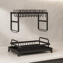 Escorredor de Louça Rack 2 Andares com Bandeja Coletora Casa Splendida – Preto e Branco