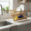 Escorredor de Louça Bambu Dobrável com 11 e 14 Divisórias Casa Splendida