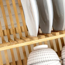 Escorredor de Louça Bambu Dobrável com 11 e 14 Divisórias Casa Splendida